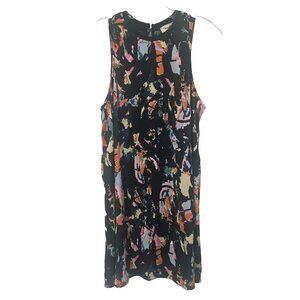 Open Edit Retro 80s Print Shift Mod Dress Sz Small Sleeveless